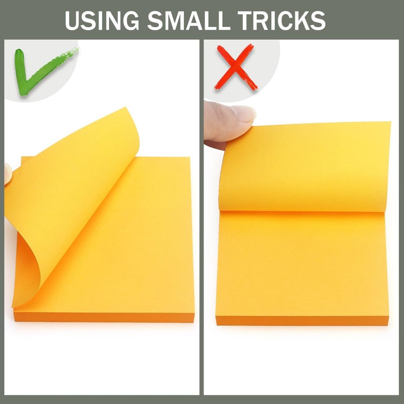 Eastern Wolf Sticky Notes 3x3 Self-Stick Notes Bright Colors Sticky Notes 4 Pads 100 Sheets/Pad (Orange) - Image 5
